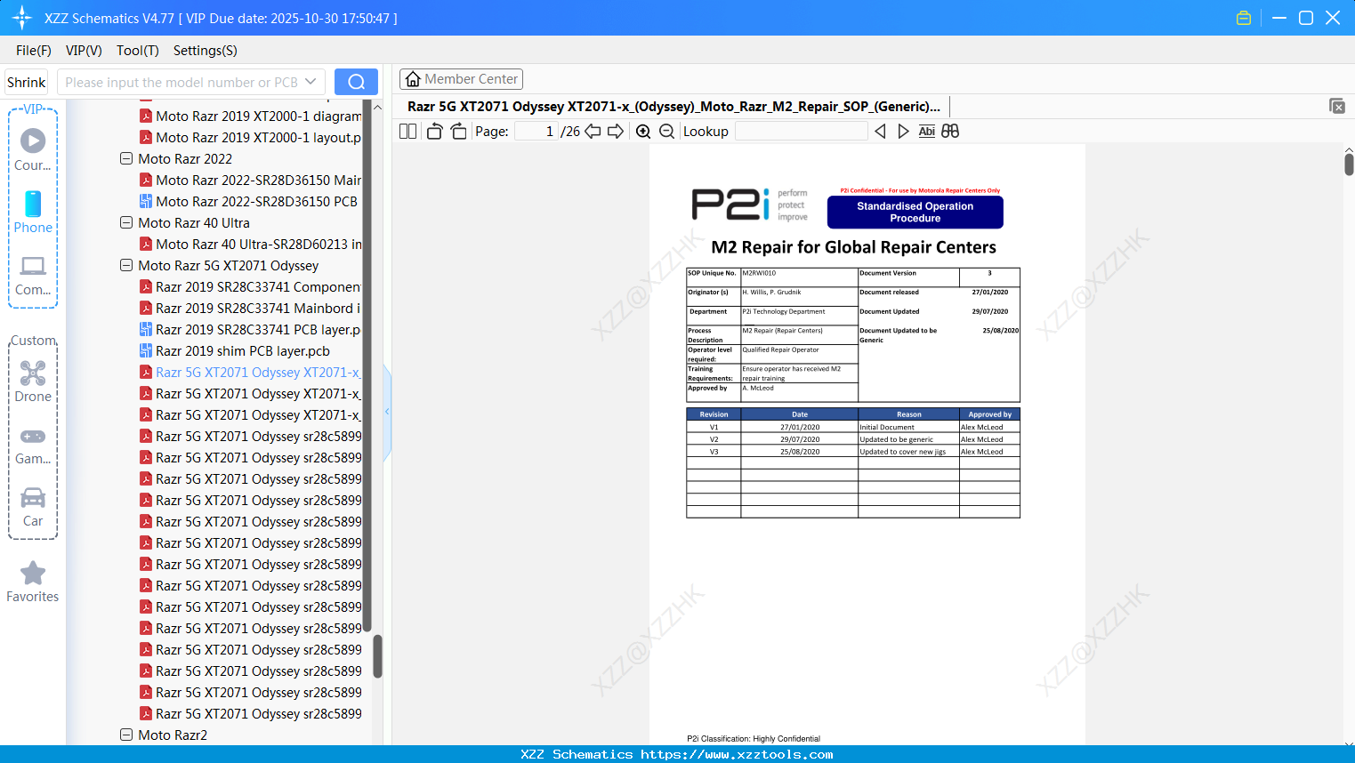 Motorola Razr 5G XT2071 Odyssey XT2071-x_(Odyssey)_Moto_Razr_M2_Repair_SOP_(Generic)